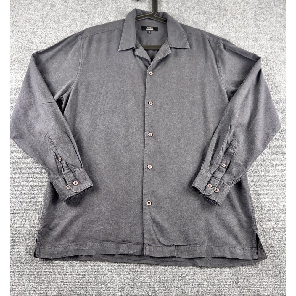 Musinsa Standard Mens M Shirt Gray Camp Collar Long Sleeve